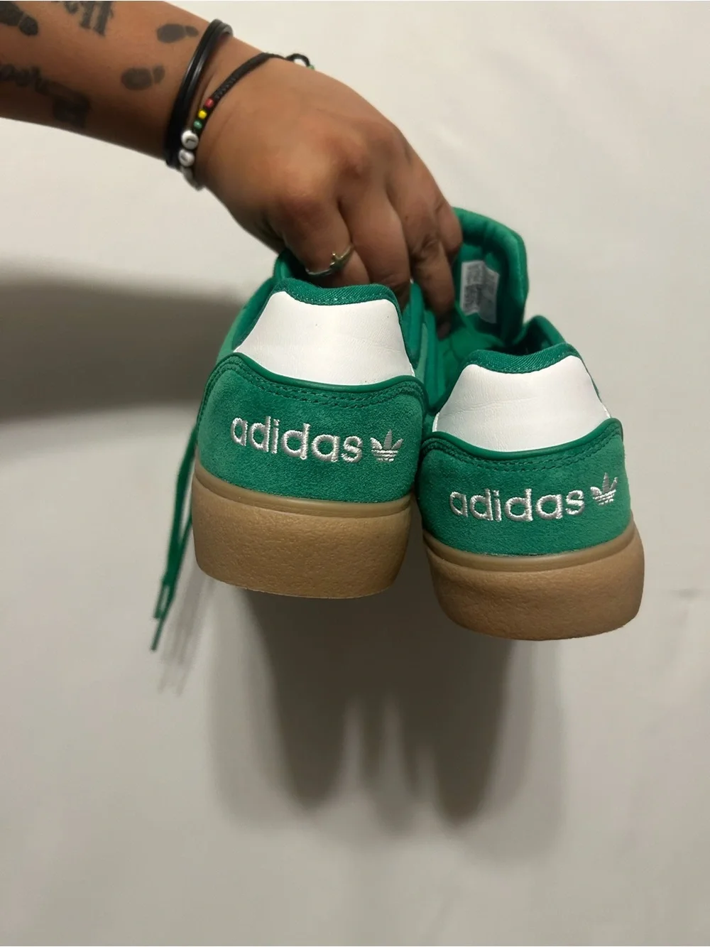 adidas green suede